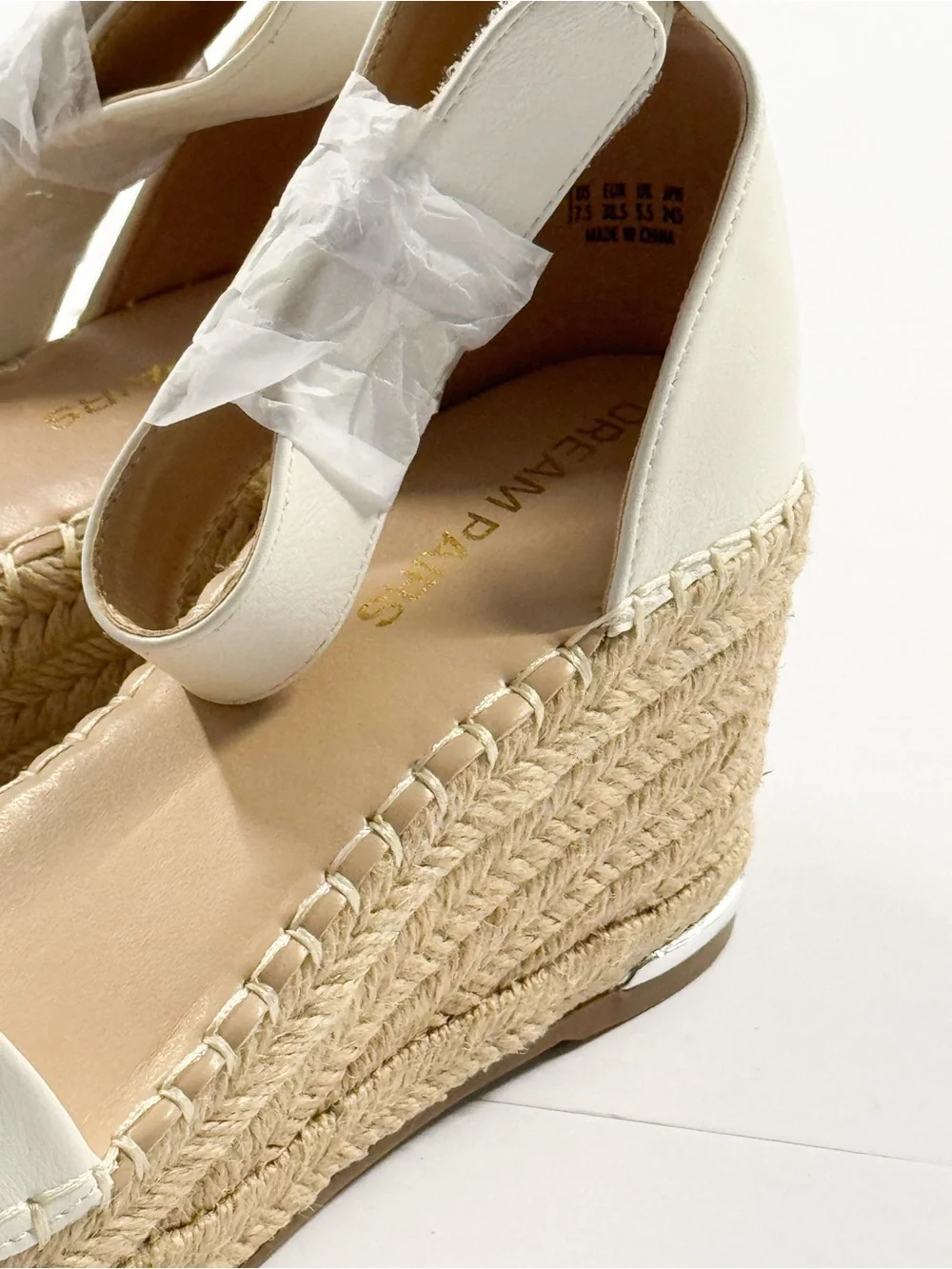 Dream Pairs Women's White Espadrille Ankle-Strap Sandals